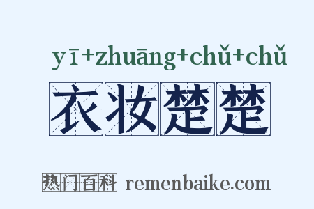 衣妆楚楚是什么意思的图片